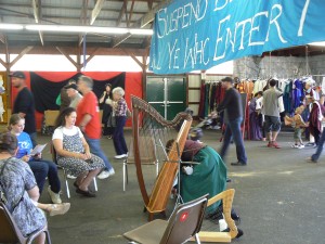 A harp player who was set up in front of my booth.  I enjoyed beautiful Celtic music all day long.